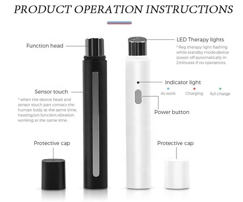 ขนาดของสินค้า 2x11.8x2cm ABS Eye Point Massage Pen Beauty Care Massager เครื่องกําจัดริ้วรอย