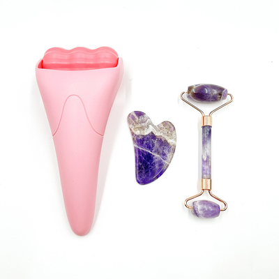 ชุดนวดใบหน้า Jade Roller สําหรับการขยายความสวยงามของผมและธรรมชาติ Anti Aging