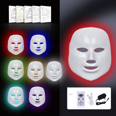 7 สี LED หน้ากากอนามัย ปล็อกชนิด CN สําหรับการรักษาแสงแดง Anti-wrinkle