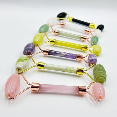 หน้าเป้าหมายพื้นที่ 100% สีดําธรรมชาติ Jade รอลเลอร์ใบหน้าชุดที่มีผลต่อการอุดตัน