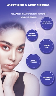 7 หน้ากากบําบัดใบหน้าด้วยแสง LED พร้อมเครื่องกําจัดรูที่ยืนและสเปรย์ล้างรู