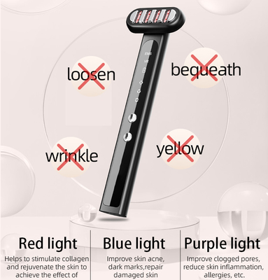 USB ชาร์จกระดูกตา กระดูกตาเทรพี แสงกระดูกตา Ems สั่นสะเทือนหน้า เครื่องนวด ยกตา 46G