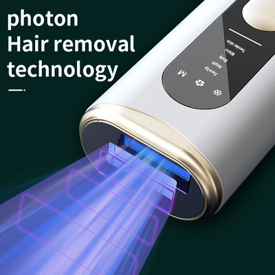 เครื่องกําจัดผมในบ้านแบบไฟฟ้า ด้วยพลังงานประมาณ 36W และเทคโนโลยี IPL ที่ทําความเย็นด้วยน้ําแข็ง