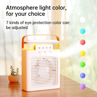 พกพา Mini Cooler 6 นิ้ว สีดํา สีขาว รีชาร์จได้ พับ USB พัดลมเย็นด้วยแบตเตอรี่