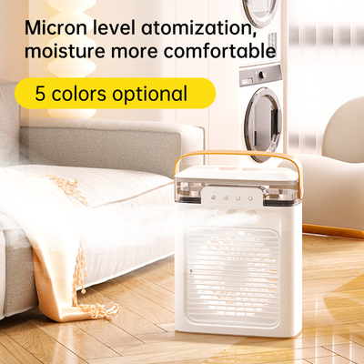 พกพา Mini Cooler 6 นิ้ว สีดํา สีขาว รีชาร์จได้ พับ USB พัดลมเย็นด้วยแบตเตอรี่