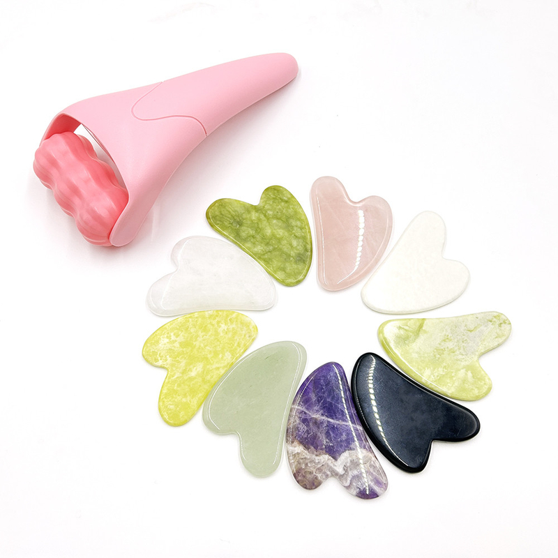 Jade Face Roller สําหรับการนวดน้ําแข็งและการดูแลผิวหน้าความงามของดวงตา
