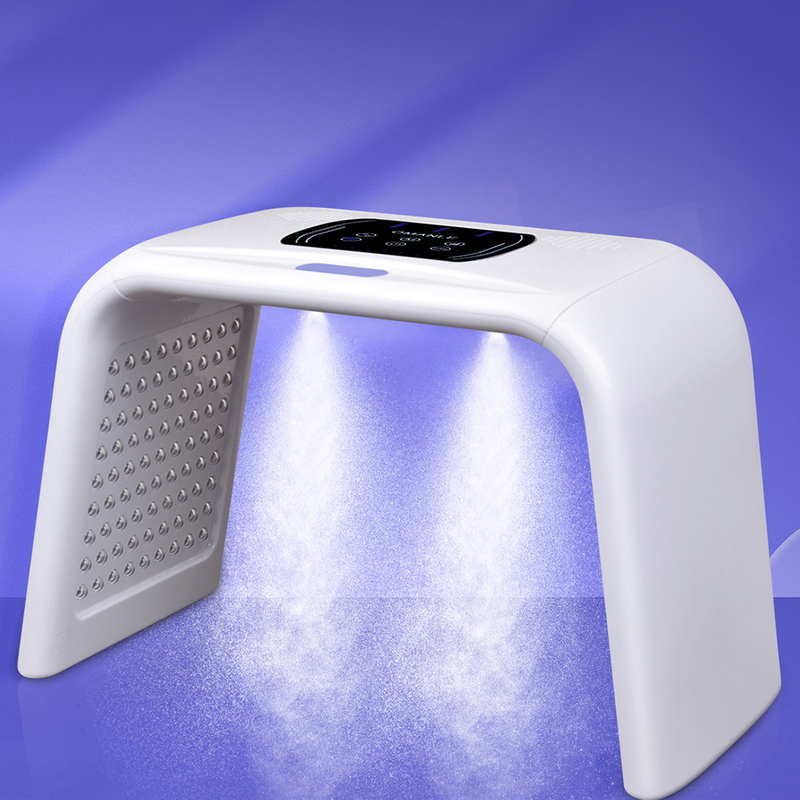 หน้ากากหน้า LED แสงบําบัดไม้-แสงแดง-การรักษาใบหน้า 7 ใน 1 การรักษาใบหน้า
